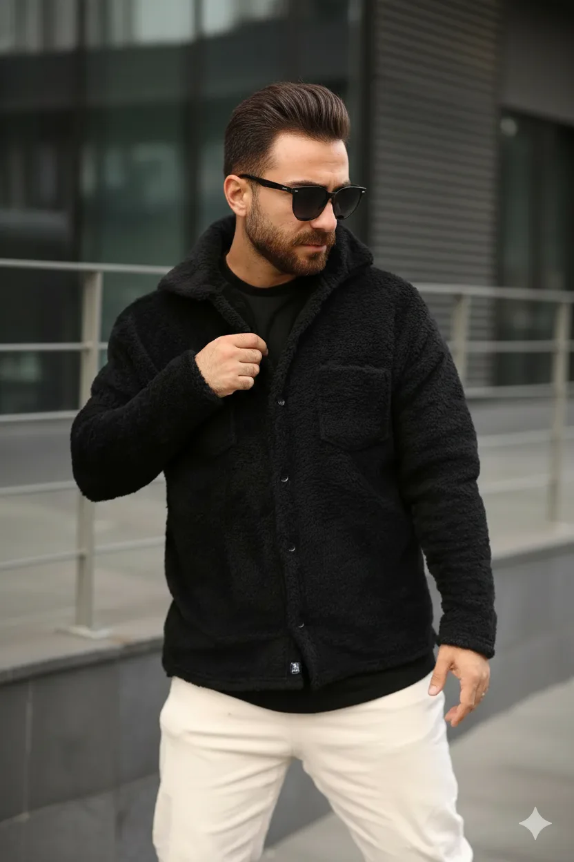 Siyah Peluş Kaliteli Regular Kalıp